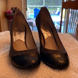 Michael Kors 3 inch heel in grey and black